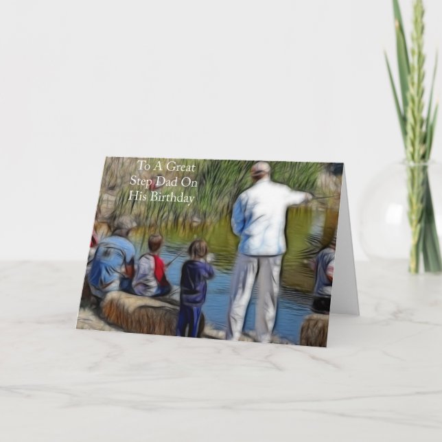 Tarjeta de cumpleaños para papá paso (Anverso)