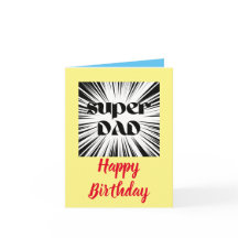 Tarjeta de cumpleaños para papá, tema de superhéro