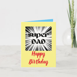 Tarjeta de cumpleaños para papá, tema de superhéro