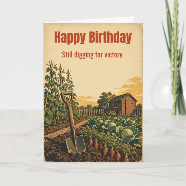 Tarjeta de cumpleaños para parcela 'Cava para la v (Anverso)