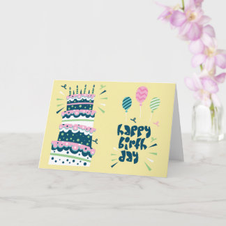 Tarjeta de cumpleaños para pasteles