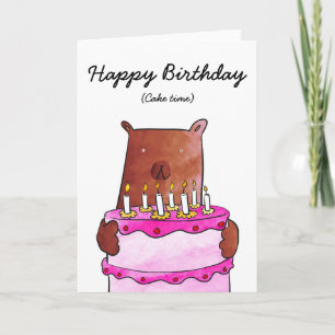 Tarjeta de cumpleaños para pasteles