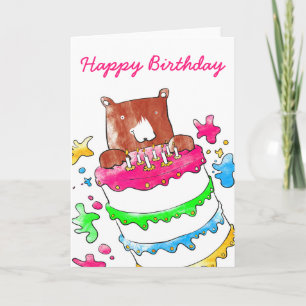 Tarjeta de cumpleaños para pasteles