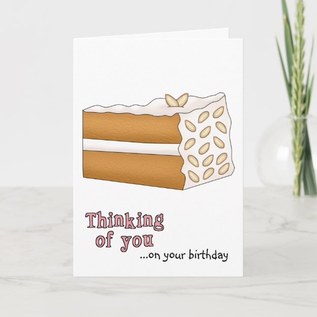 Tarjeta de cumpleaños para pasteles de almendra (Anverso)
