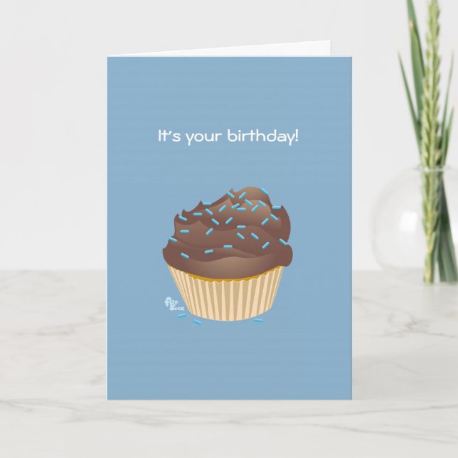 Tarjeta de cumpleaños para pasteles de chocolate (Anverso)