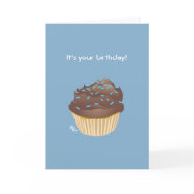 Tarjeta de cumpleaños para pasteles de chocolate