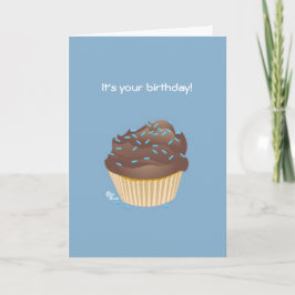 Tarjeta de cumpleaños para pasteles de chocolate
