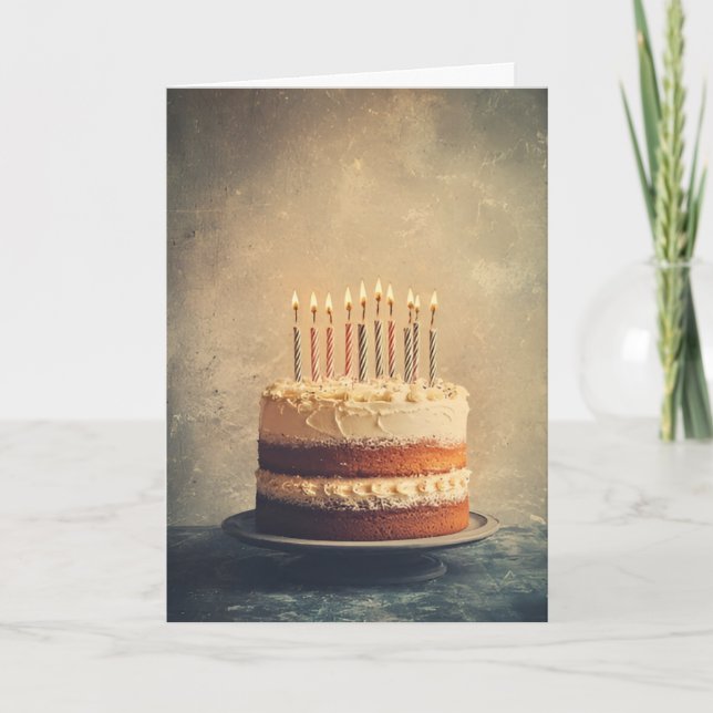 Tarjeta de cumpleaños para pasteles de cumpleaños  (Anverso)
