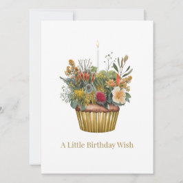 Tarjeta de cumpleaños para pasteles de flores nati