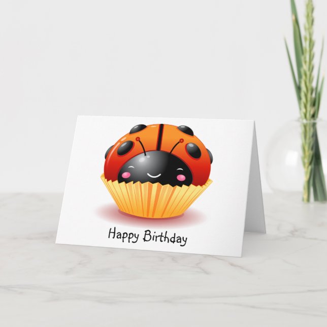 Tarjeta de cumpleaños para pasteles de mariposa (Anverso)