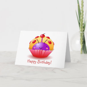 Tarjeta de cumpleaños para pasteles de mariposa