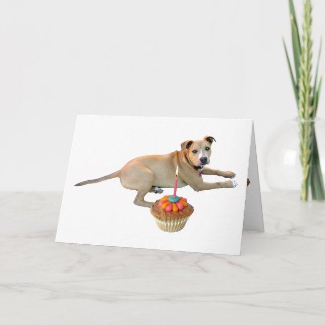 Tarjeta de cumpleaños para pasteles de perro (Anverso)
