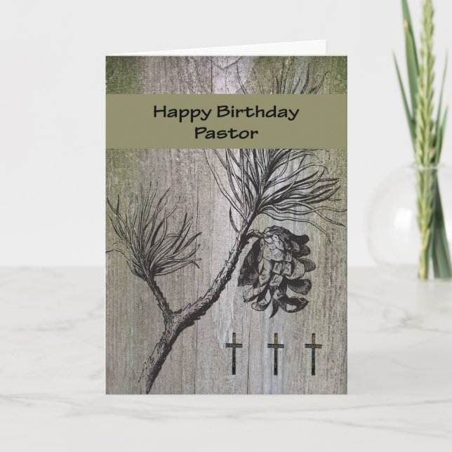 Tarjeta de cumpleaños para pastor, religioso (Anverso)
