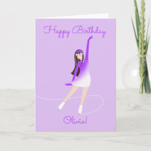 Tarjeta de cumpleaños para patinador