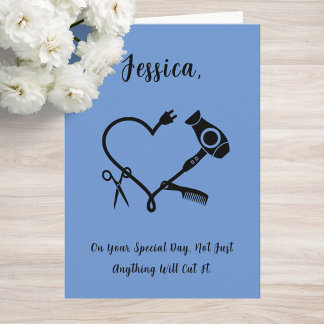 Tarjeta de cumpleaños para peluquero