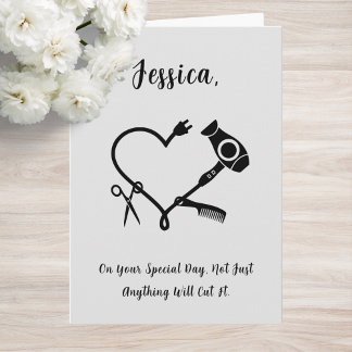 Tarjeta de cumpleaños para peluquero