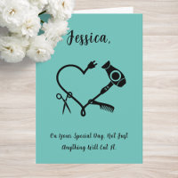 Tarjeta de cumpleaños para peluquero