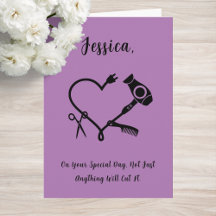 Tarjeta de cumpleaños para peluquero
