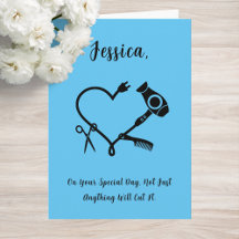 Tarjeta de cumpleaños para peluquero