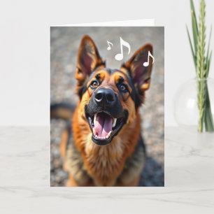 Tarjeta de cumpleaños para perro bicolor
