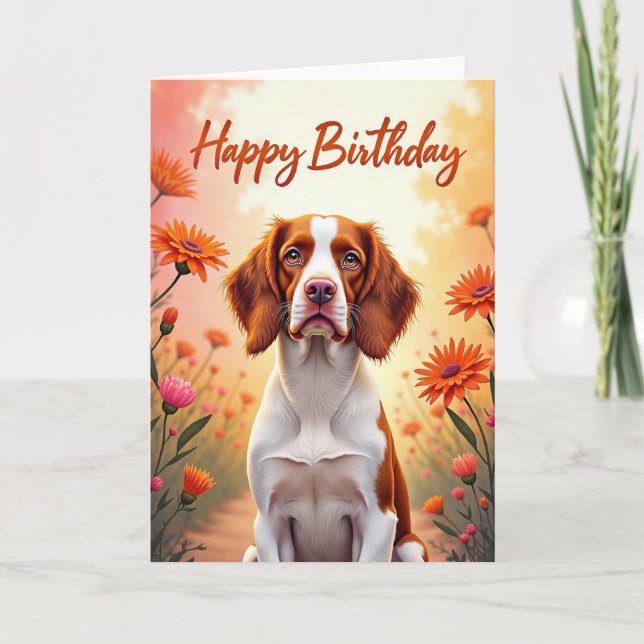 Tarjeta de cumpleaños para perro cálido (Anverso)