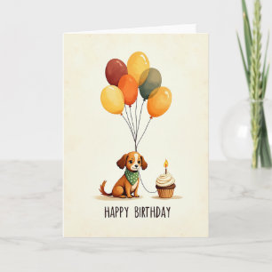 Tarjeta de cumpleaños para perro caprichoso