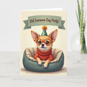 Tarjeta de cumpleaños para perro con gafas