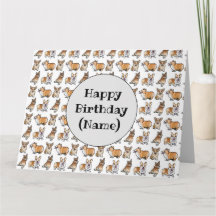 Tarjeta de cumpleaños para perro Corgi