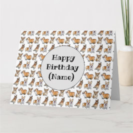 Tarjeta de cumpleaños para perro Corgi
