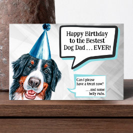 Tarjeta de cumpleaños para perro de montaña bernés
