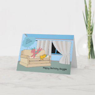 Tarjeta de cumpleaños para perro de raza mixta