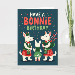 Tarjeta de cumpleaños para perro escocés
