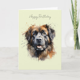 Tarjeta de cumpleaños para perro Leonberger #1