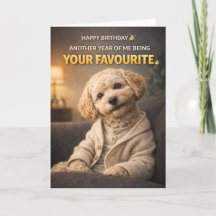 Tarjeta de cumpleaños para perro lindo Tu Cockapoo