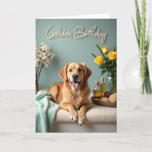 Tarjeta de cumpleaños para perro luminoso