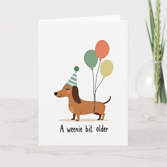 Tarjeta de cumpleaños para perro marrón (Anverso)