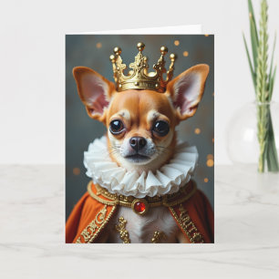 Tarjeta de cumpleaños para perro regia
