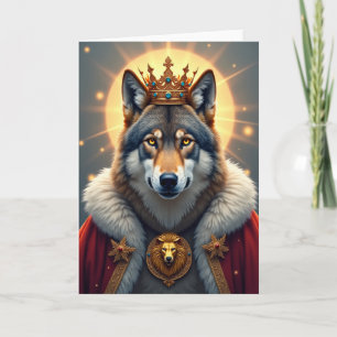 Tarjeta de cumpleaños para perro regio