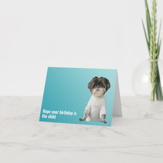 Tarjeta de cumpleaños para perros (Anverso)