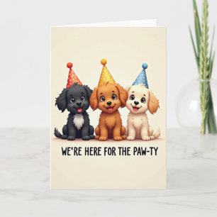 Tarjeta de cumpleaños para perros con patas para f
