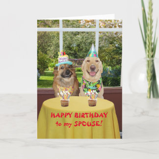 Tarjeta de cumpleaños para perros divertidos para