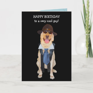 Tarjeta de cumpleaños para perros divertidos y rel