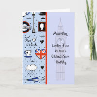 Tarjeta de cumpleaños para persona en Londres