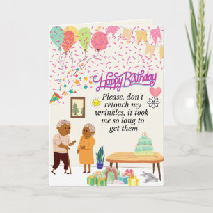 Tarjeta de cumpleaños para personas de edad avanza
