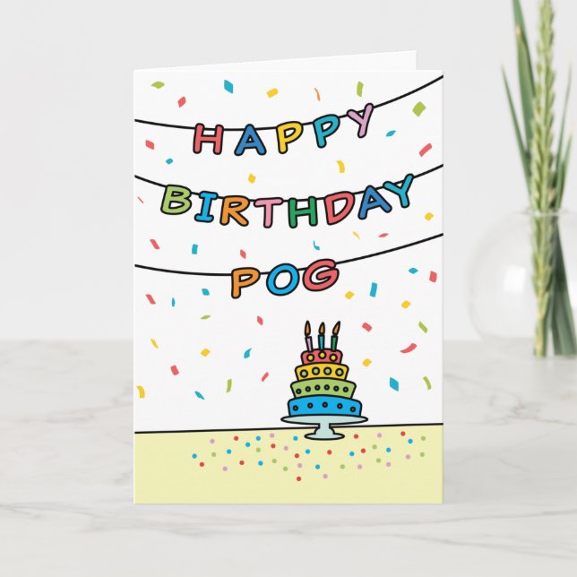 Tarjeta de cumpleaños para pog (Anverso)