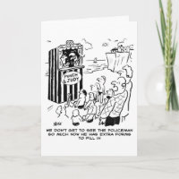 Tarjeta de cumpleaños para policía - Punch & Judy
