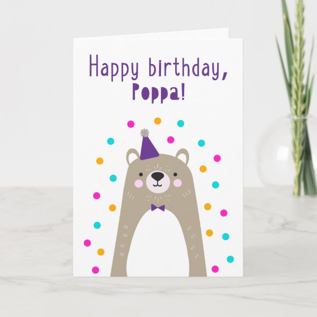 Tarjeta de cumpleaños para Poppa (Anverso)