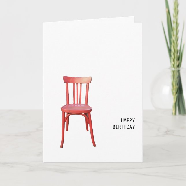 Tarjeta de cumpleaños para presidente rojo (Anverso)