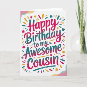 Tarjeta de cumpleaños para primo