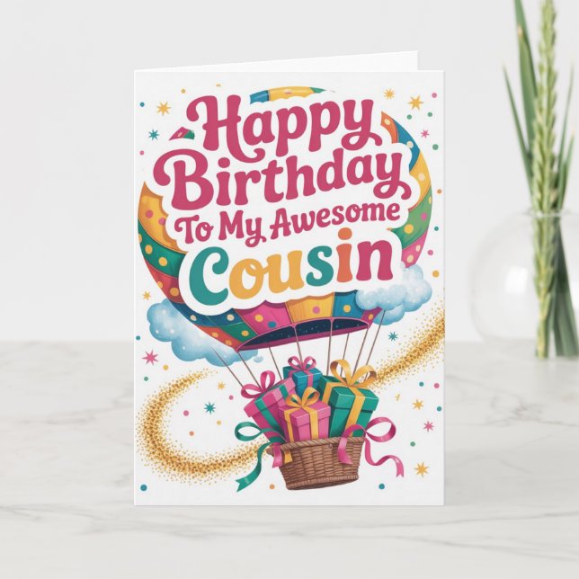 Tarjeta de Cumpleaños para Primo (Anverso)